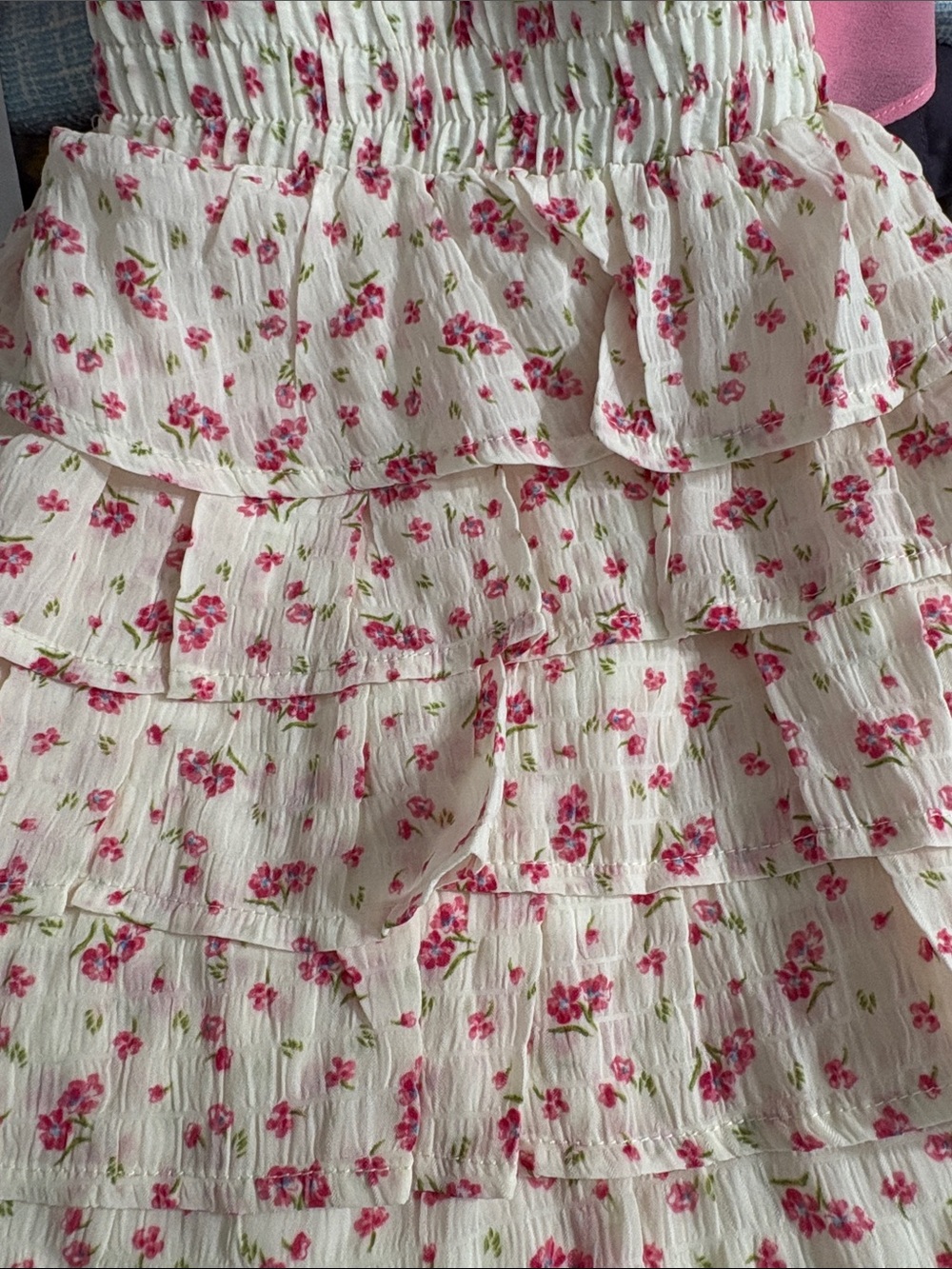 Women’s Jazzy Floral Tiered Skirt L
